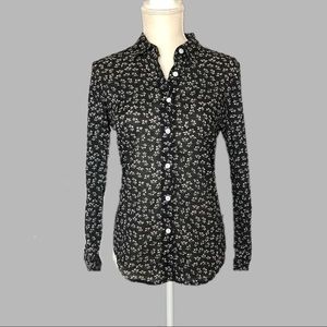 Coldwater Creek Black and White Print blouse